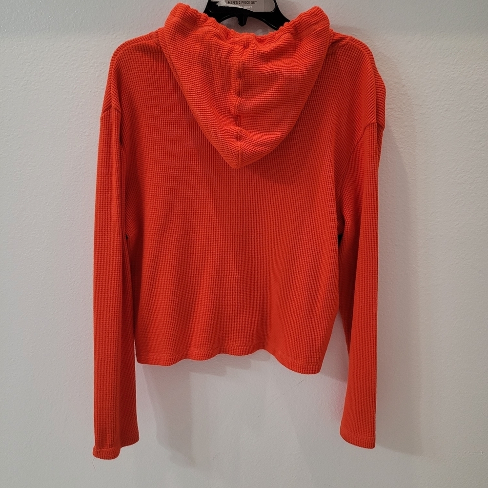Tommy Hilfiger Orange Hooded Sweater Size S Cotton 100% - Picture 2 of 14